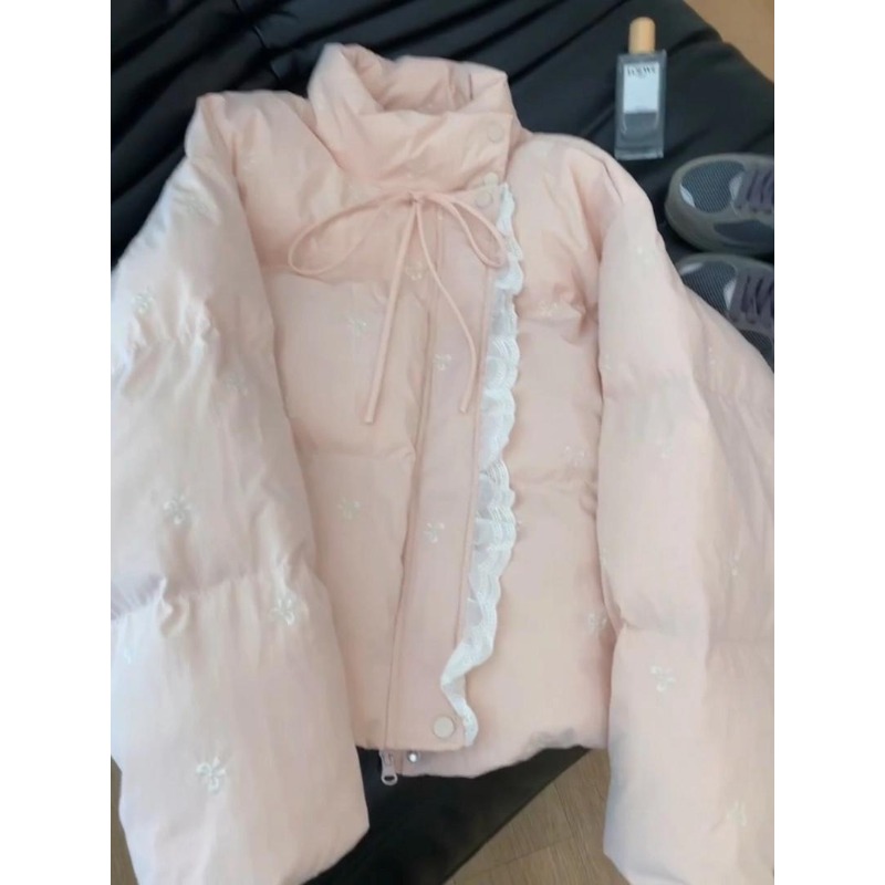 Femmes automne hiver vêtements d'extérieur hauts coton pain vêtements arc écrasé fleur vêtements d'extérieur Design marque de luxe Simple mode