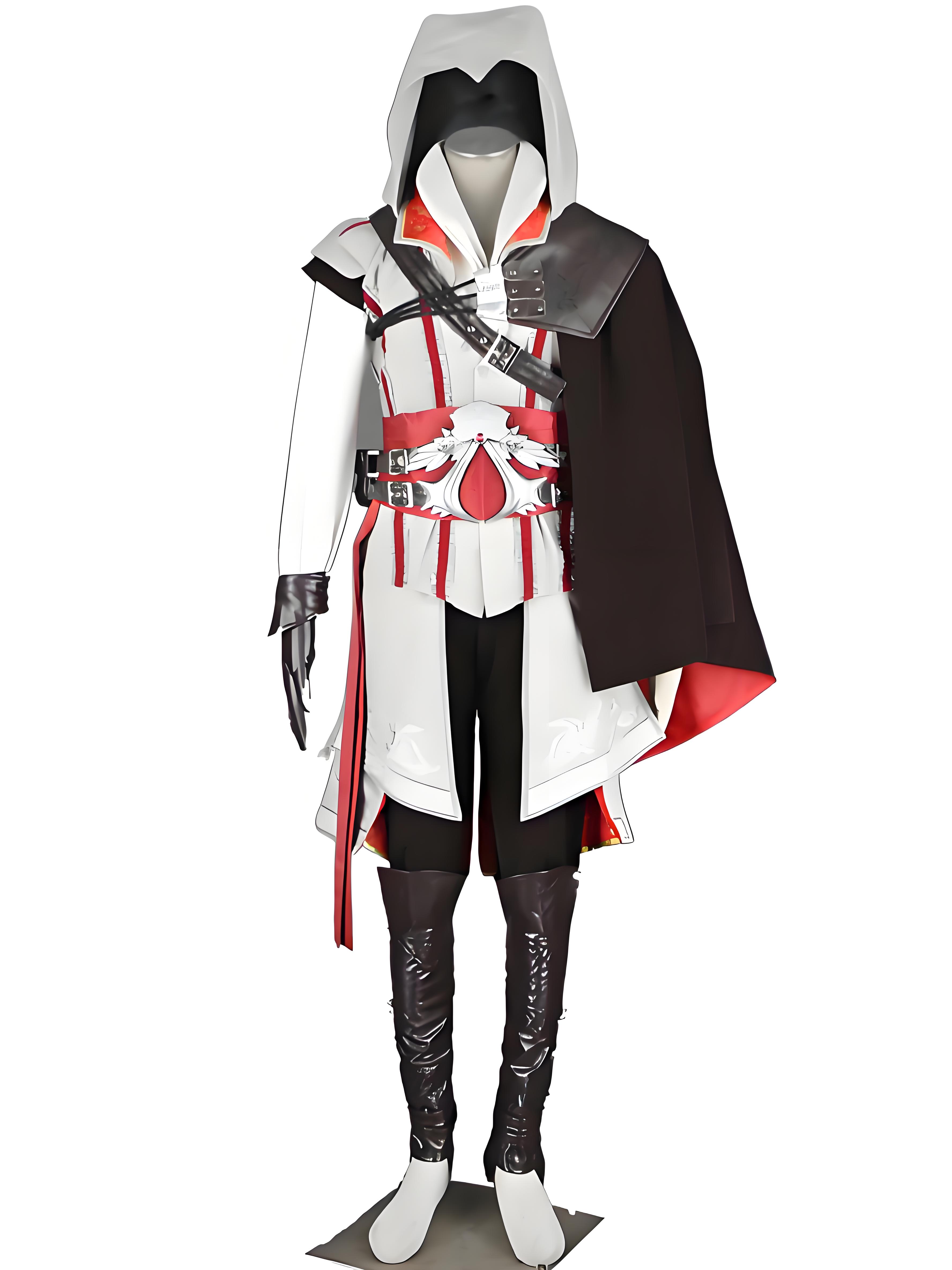 Costume de Cosplay Ezio Auditore da Firenze, tenue Assassin's Creed, ensemble complet pour Halloween, Costume de jeu de carnaval