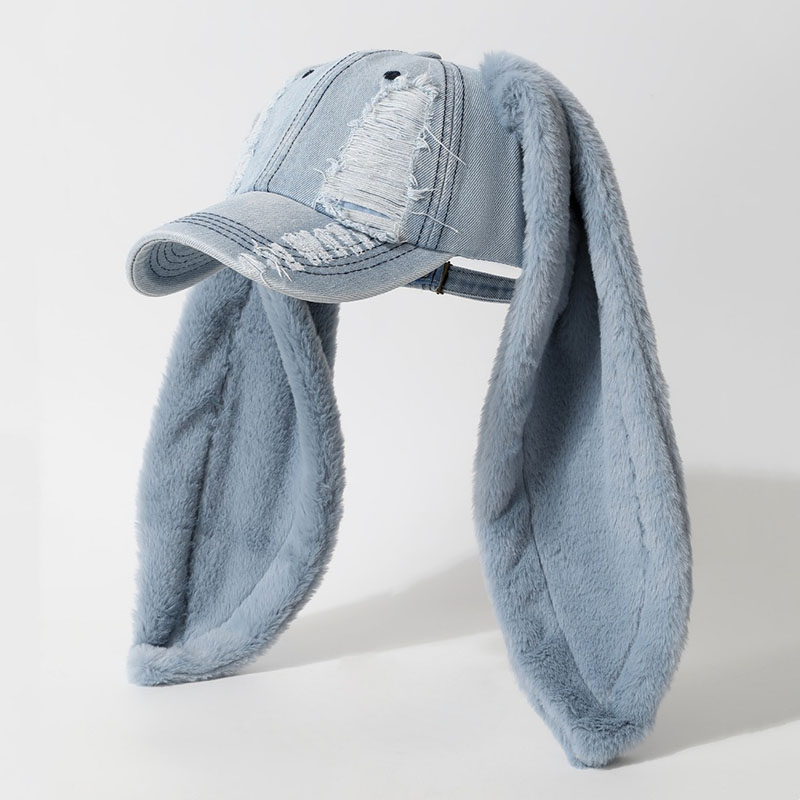 Casquette de baseball tendance pour hommes et femmes avec longues oreilles de lapin, mignonne, universelle, légère, chapeau de lapin, pour le cyclisme, les fêtes d'été