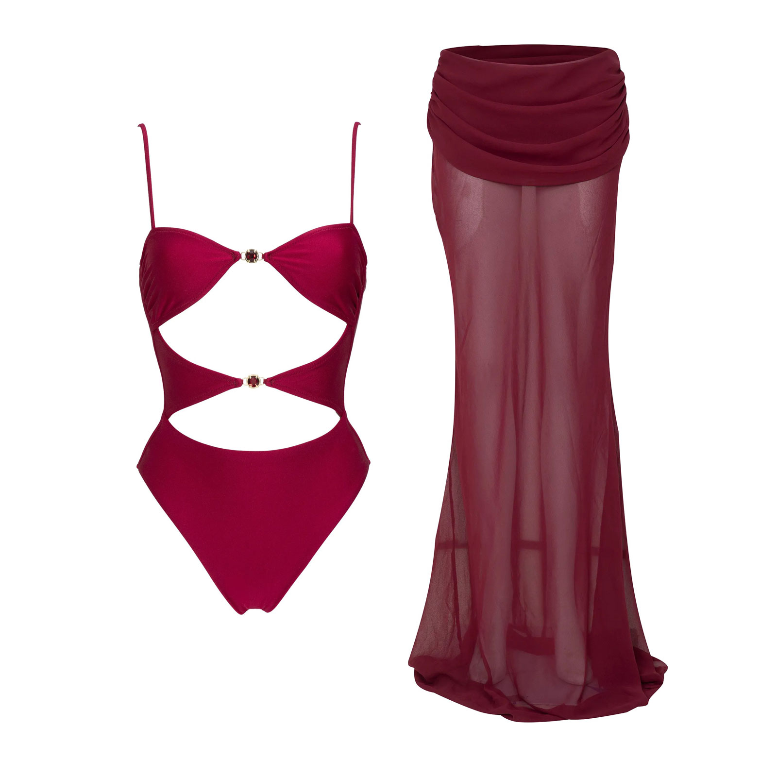 Nouveau Maillot de Bain Une Pièce Élégant et de Haute Qualité 2026 avec Jupe Imprimée, Décolleté en V Profond et Lacets – Ensemble Bikini Femme pour Fête et Plage