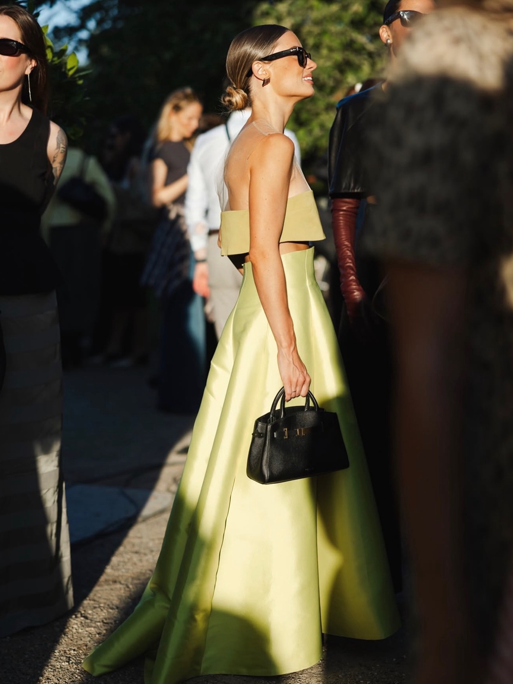 Jupe longue plissée en satin taille haute pour femme, coupe trapèze, en taffetas, élégante, moderne, pour bal de promo, été, fête d'anniversaire