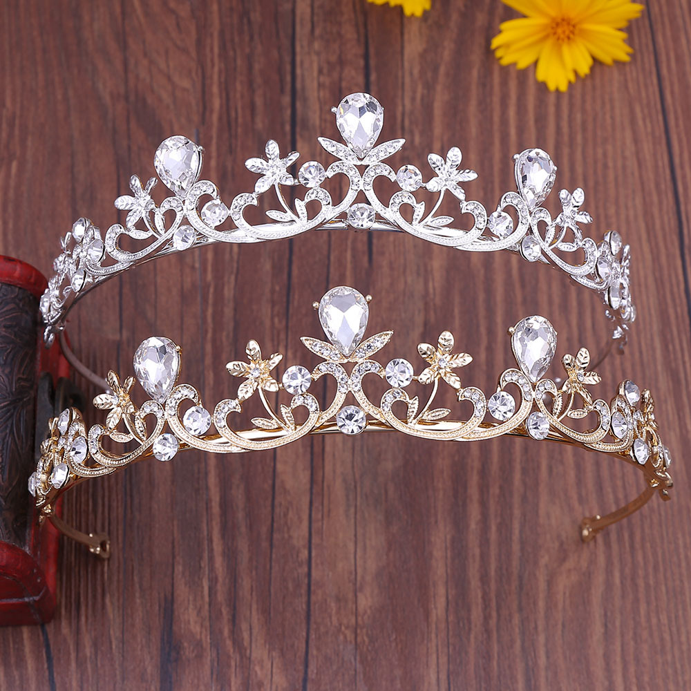 Diadèmes de luxe en cristal pour mariage, bandeaux de mariée pour femmes et filles, serre-têtes floraux en métal tendance, accessoires de cheveux vintage