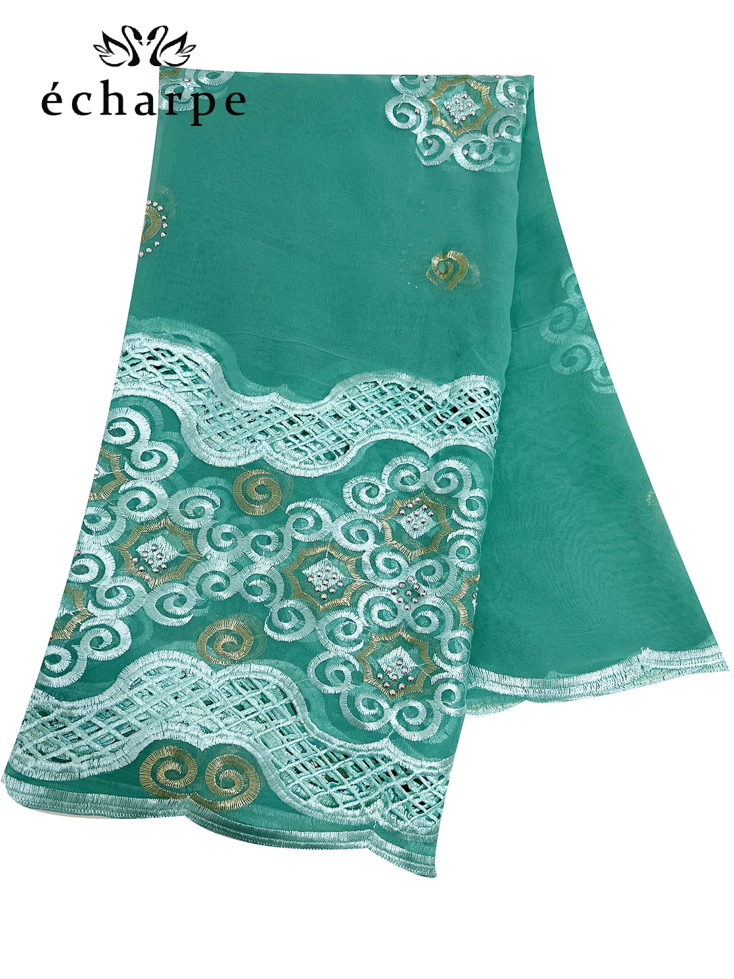 Écharpe Brodée en Coton pour Sauna Musulman Africain, Hijab de Ramadan Islamique, Châle de Prière de Dubaï, Nouveau Style