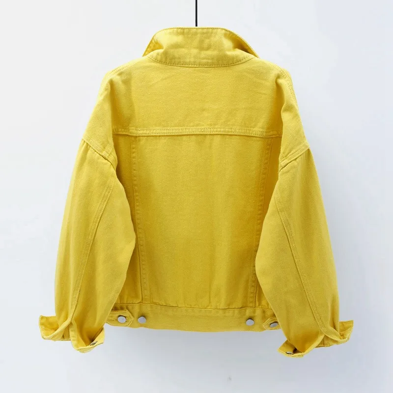 Veste en Jean classique femmes Jean 2023 Jean Boyfriend vestes pour femmes surdimensionné manteau ample Veste Femme violet blanc jaune Mujer