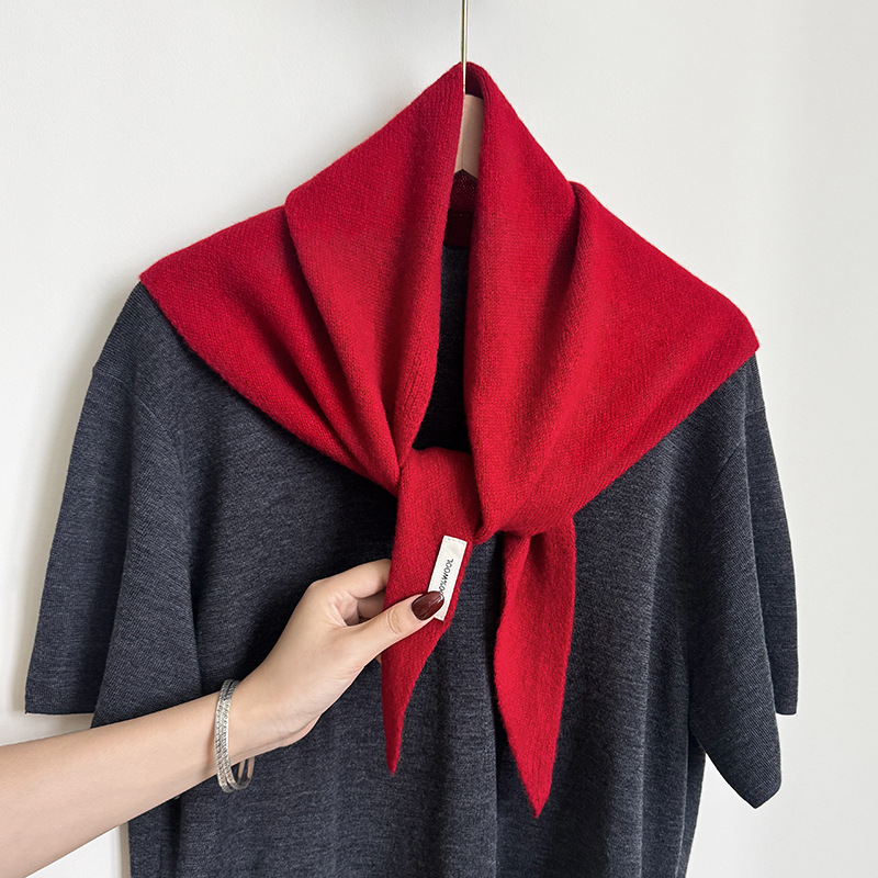 Écharpe triangulaire en tricot de laine, couvre-tête d'hiver multifonctionnel pour femmes, châle et chauffe-cou chauds et polyvalents