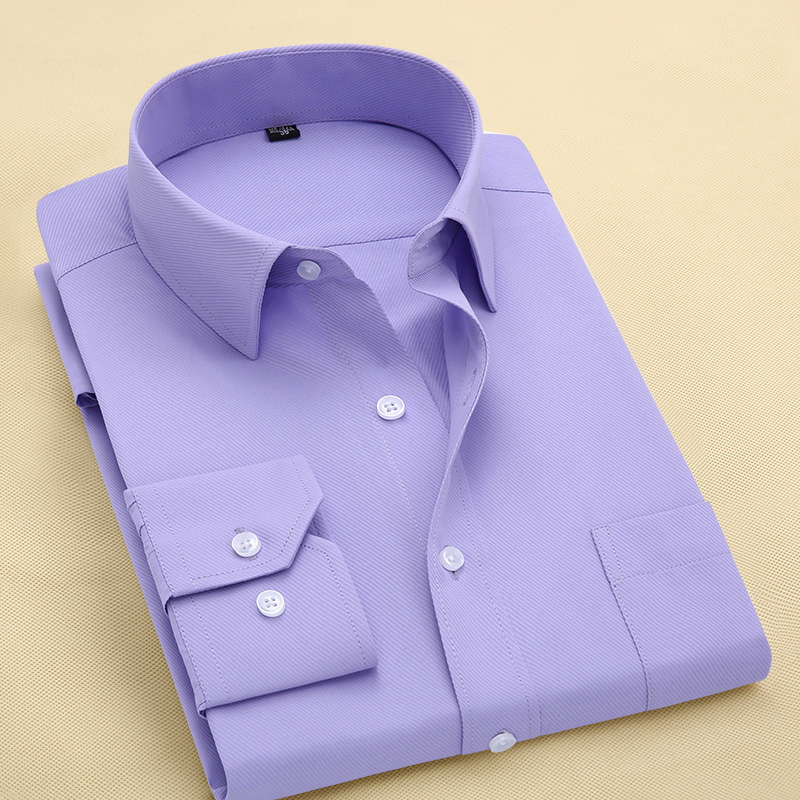Chemise habillée décontractée à manches longues pour hommes, chemise formelle d'affaires, coupe couvertes, mode de créateur, vêtements sociaux