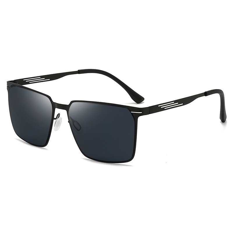 Lunettes de soleil en métal pour hommes à monture carrée 2025 Lunettes de soleil Hd résistantes aux UV pour la conduite à la mode 5133
