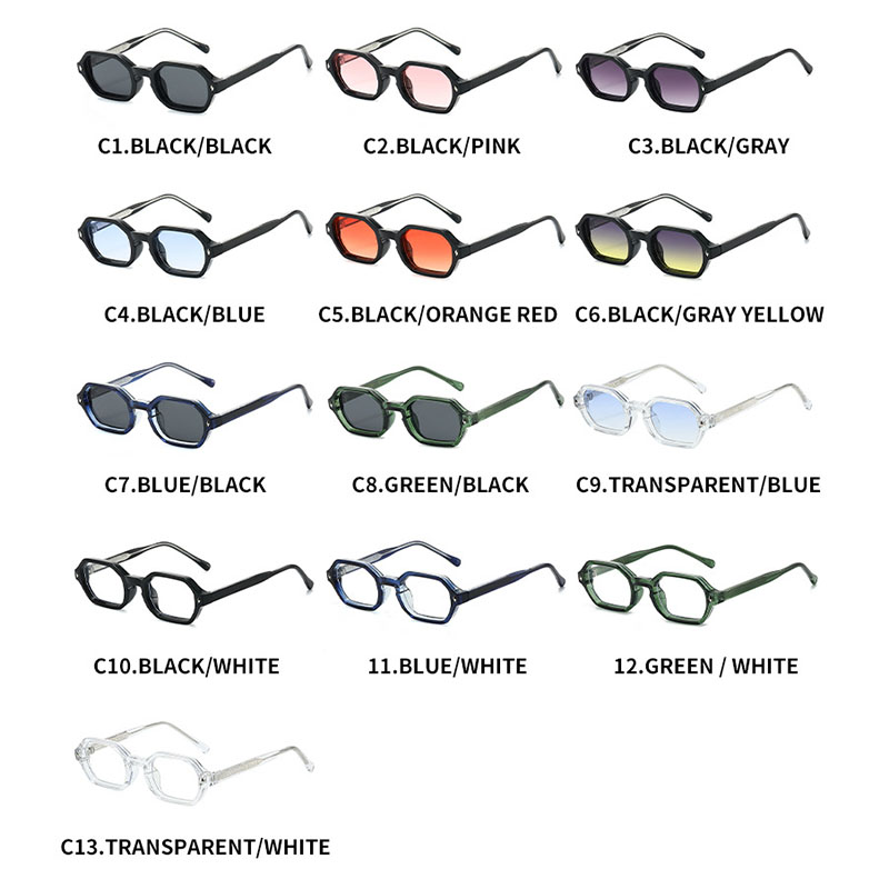Lunettes de soleil transparentes carrées vintage punk simples pour hommes et femmes, idéales pour la pêche et la conduite, monture polygonale en cuivre, protection UV400