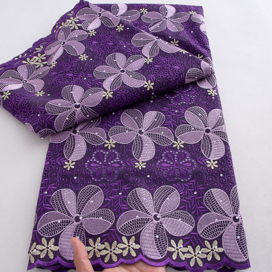 Tissu en dentelle de voile suisse de Dubaï, broderie en coton, dentelle africaine de haute qualité 2026, tissu nigérian pour robe et écharpe à coudre