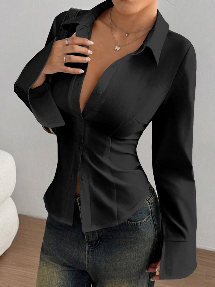 Femmes Blouses 2026 printemps automne à manches longues Blouse femme Blouse chemise bureau élégant travail petit haut Blusas Mujer De Moda