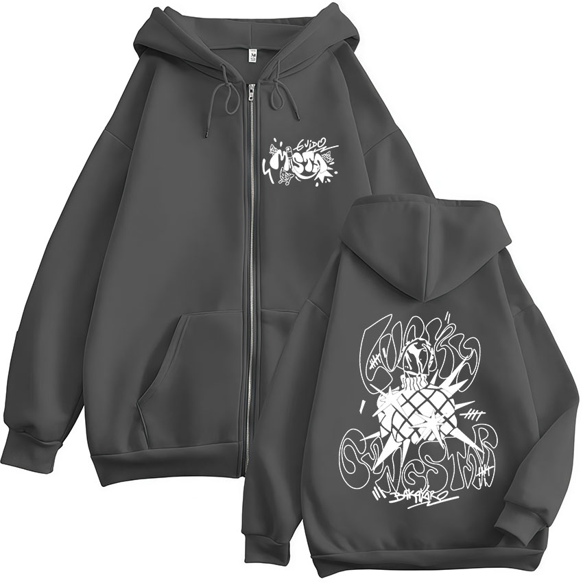 Sweat-shirt à capuche avec fermeture éclair pour hommes et femmes, Anime Jojo Bizarre Adventure Guīdo Mista, vestes à la mode, manteaux, Streetwear