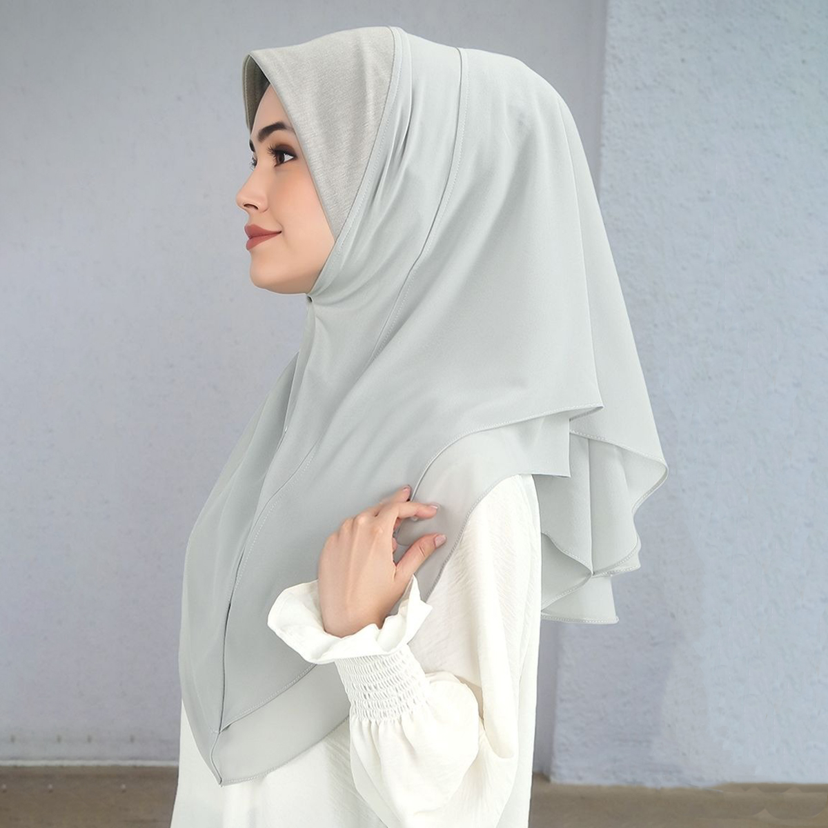 Musulman instantané Hijab en mousseline de soie femmes Double couche châle foulard enveloppement Amira chimio casquette islamique écharpe couverture Turban bandeau