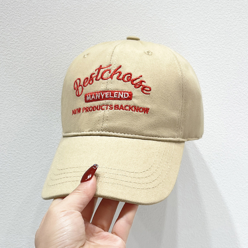 Chapeau femmes lettre broderie casquette de Baseball pour hommes couleur unie casquette à visière coton respirant langue de canard chapeau extérieur pare-soleil
