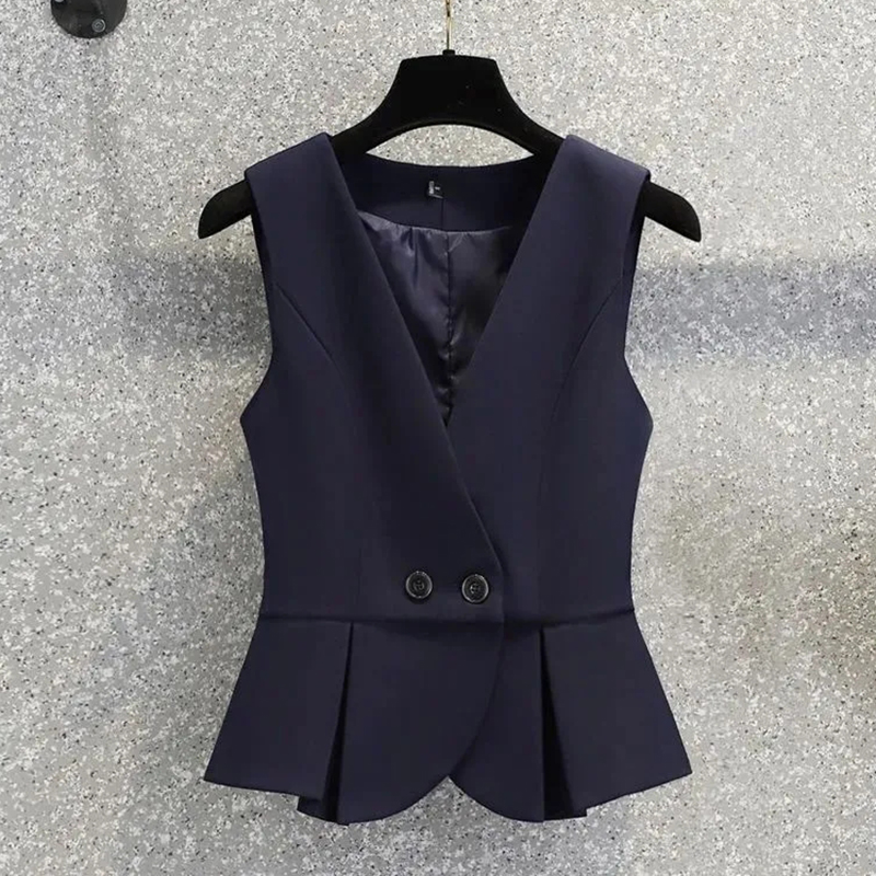 Costume pour femmes gilet veste 2025 printemps été mode tempérament femme gilet être tout-match haut de gamme lâche dames vêtements d'extérieur