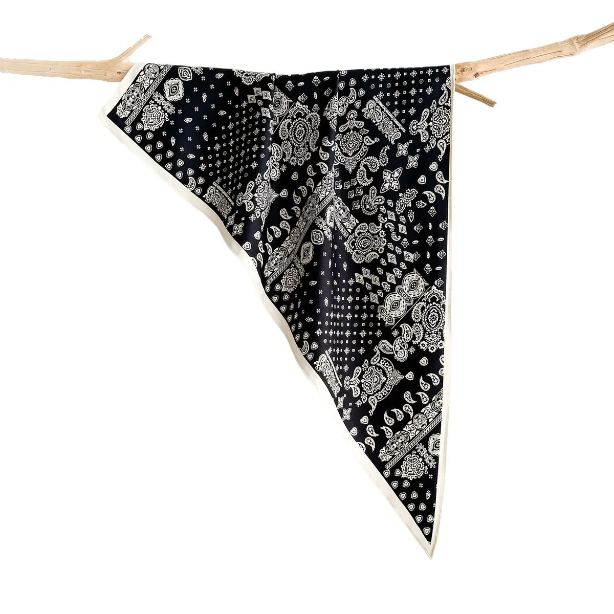 Écharpes en satin doux imitation soie, foulards carrés imprimés Paisley pour femmes, bandanas, hijab de luxe, foulards élégants, châles