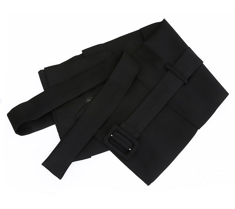 Grande ceinture corset large pour femme, tissu imbibé, ceinture de robe de chemise, rayures noires, environnement vintage et élégant