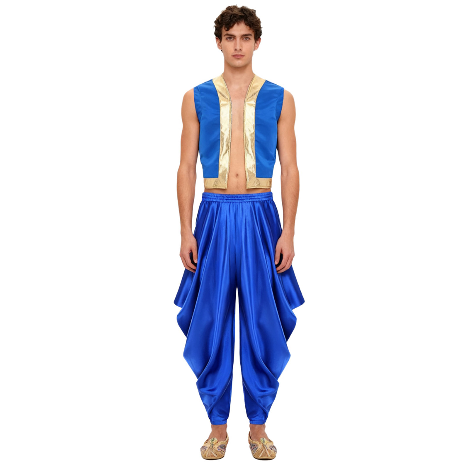 Costume arabe pour hommes, Costume de Cosplay du Prince arabe, gilet, pantalon sarouel, Costume pour Halloween, carnaval, spectacle sur scène