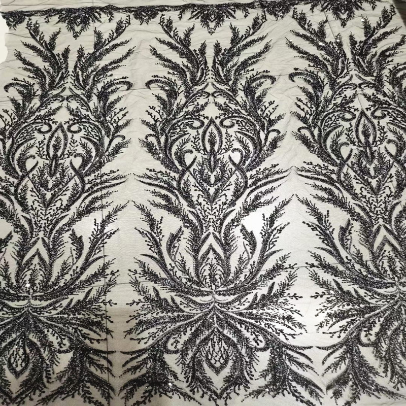 Tissu en dentelle Tulle perlé fantastique pour robes de soirée, robe formelle en dentelle avec paillettes, matériel en dentelle à faire soi-même, Fe0131, 2024