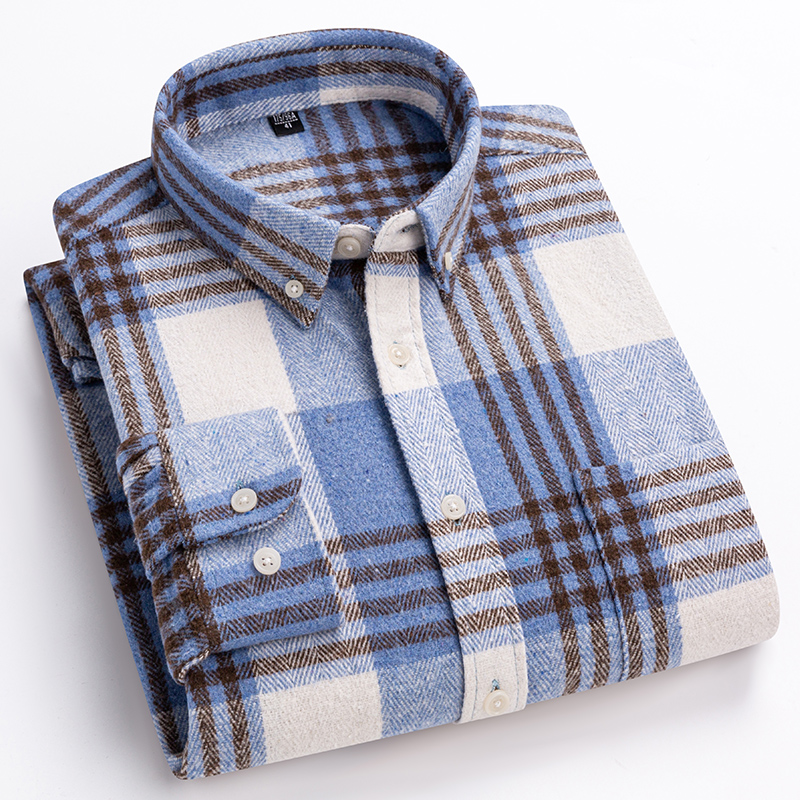 Nouvelle chemise grande taille 7XL 100% coton à manches longues pour hommes, coupe ajustée, chemise décontractée unie, chemise douce Keroan, vêtements à carreaux de créateur