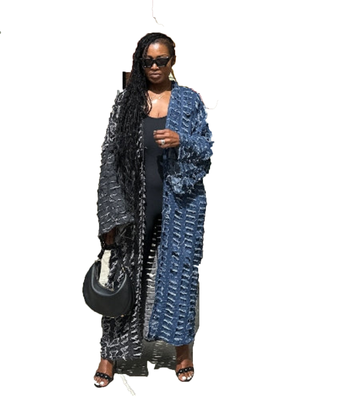 Cardigans en Denim creux pour blogueur africain, surdimensionnés, pour soirée d'été, amples, pour femmes européennes, couverture de Bikini de plage