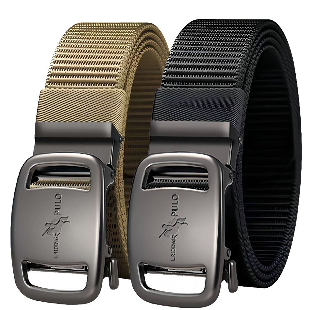 Ceinture noire automatique pour hommes, ceinture en toile de qualité, ceinture simple décontractée, ceinture de style sauvage, ceinture chimjeans, marque de luxe, affaires