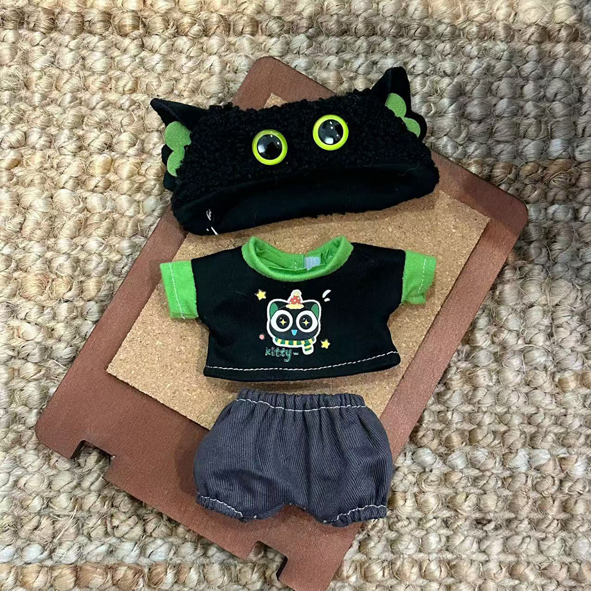 [Pas de poupée] vêtements de poupée en peluche Luo Xiaohei ensemble Parent enfant pour vêtements de poupée Labubu bricolage vêtement costume accessoires