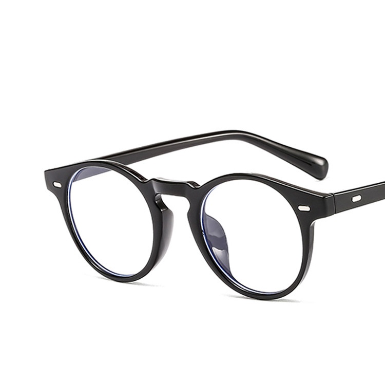 Lunettes optiques rondes anti-lumière bleue pour hommes et femmes, monture de lunettes vintage, verres transparents, 2024