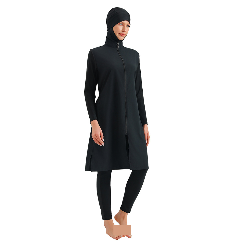 Burkini musulman modeste, maillot de bain intégral à manches longues, costume de bain islamique, hijab, maillot de bain 3 pièces, vêtements de plage pour femmes, pour la natation