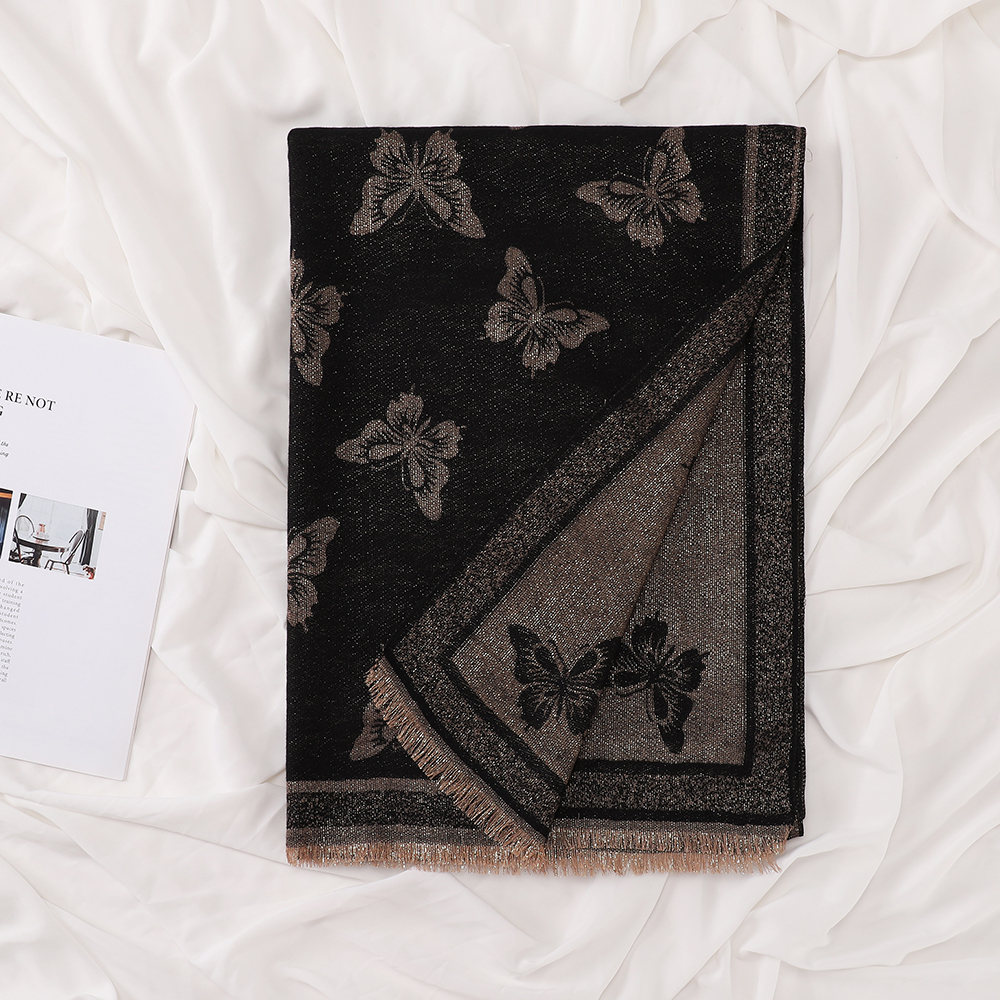 Hijab jacquard musulman, châle à paillettes dorées, écharpe à franges, style turc, écharpe douce et chaude pour femmes, couvre-chef islamique.