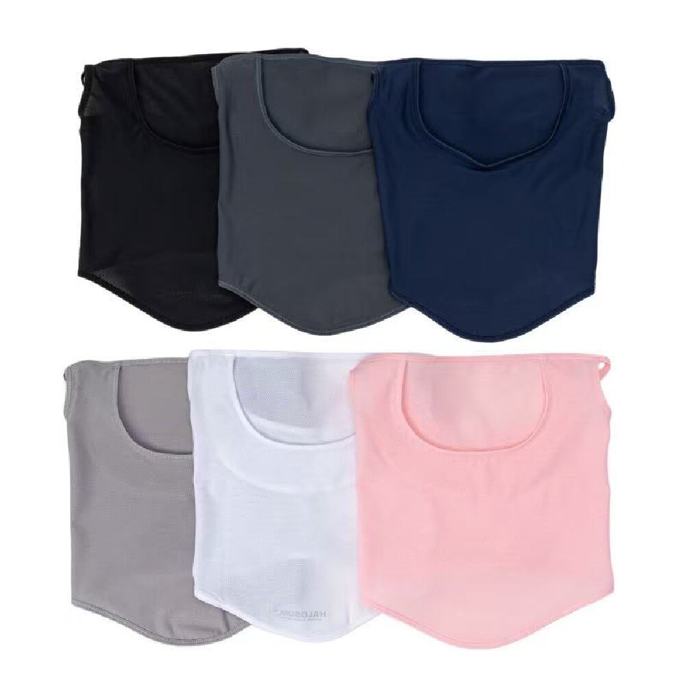 Cache-cou unisexe multicolore en soie glacée, respirant, protection solaire, masque facial, pour cyclisme, randonnée, pêche en extérieur