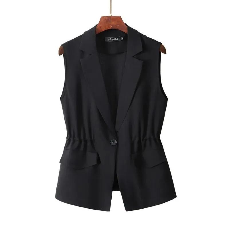 Gilet de loisirs à la mode coréenne pour femmes, cardigan en fibre de document solide, grande taille 5XL, nouvelle collection printemps-automne