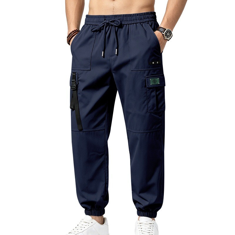 Nouveau pantalon de travail pour homme, style streetwear, avec taille élastique, plusieurs poches, coupe décontractée et tendance