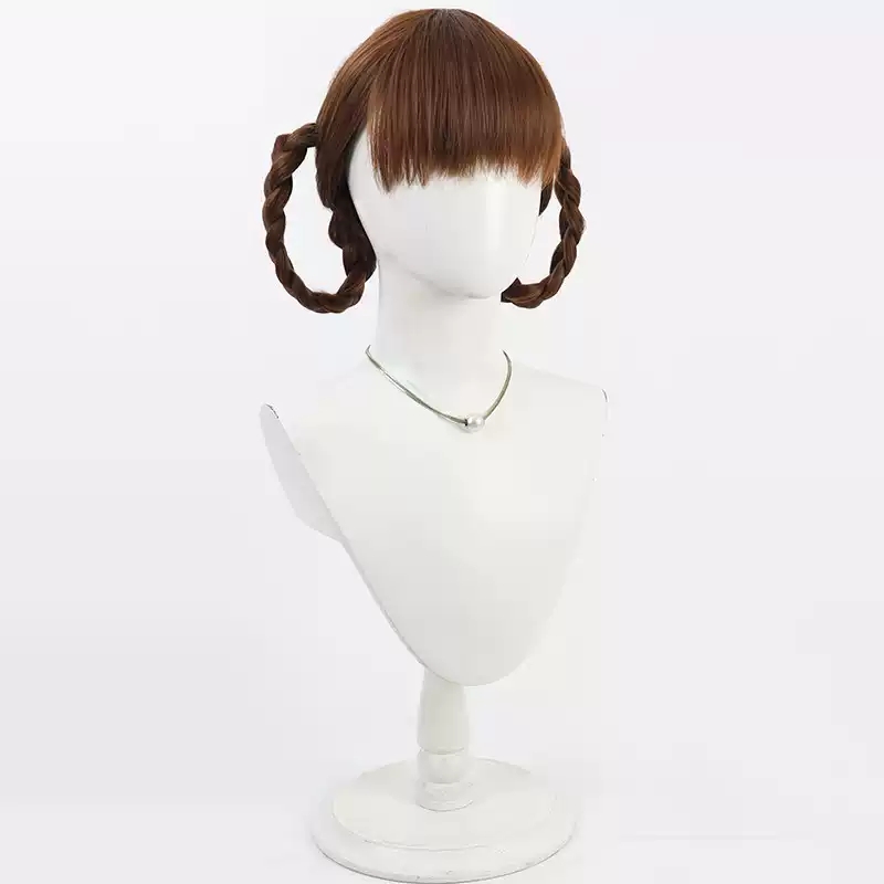 Perruque de Cosplay synthétique Xiaolan, Anime The Apothecary Diaries, chignons tressés bruns, cheveux résistants à la chaleur pour femmes et filles