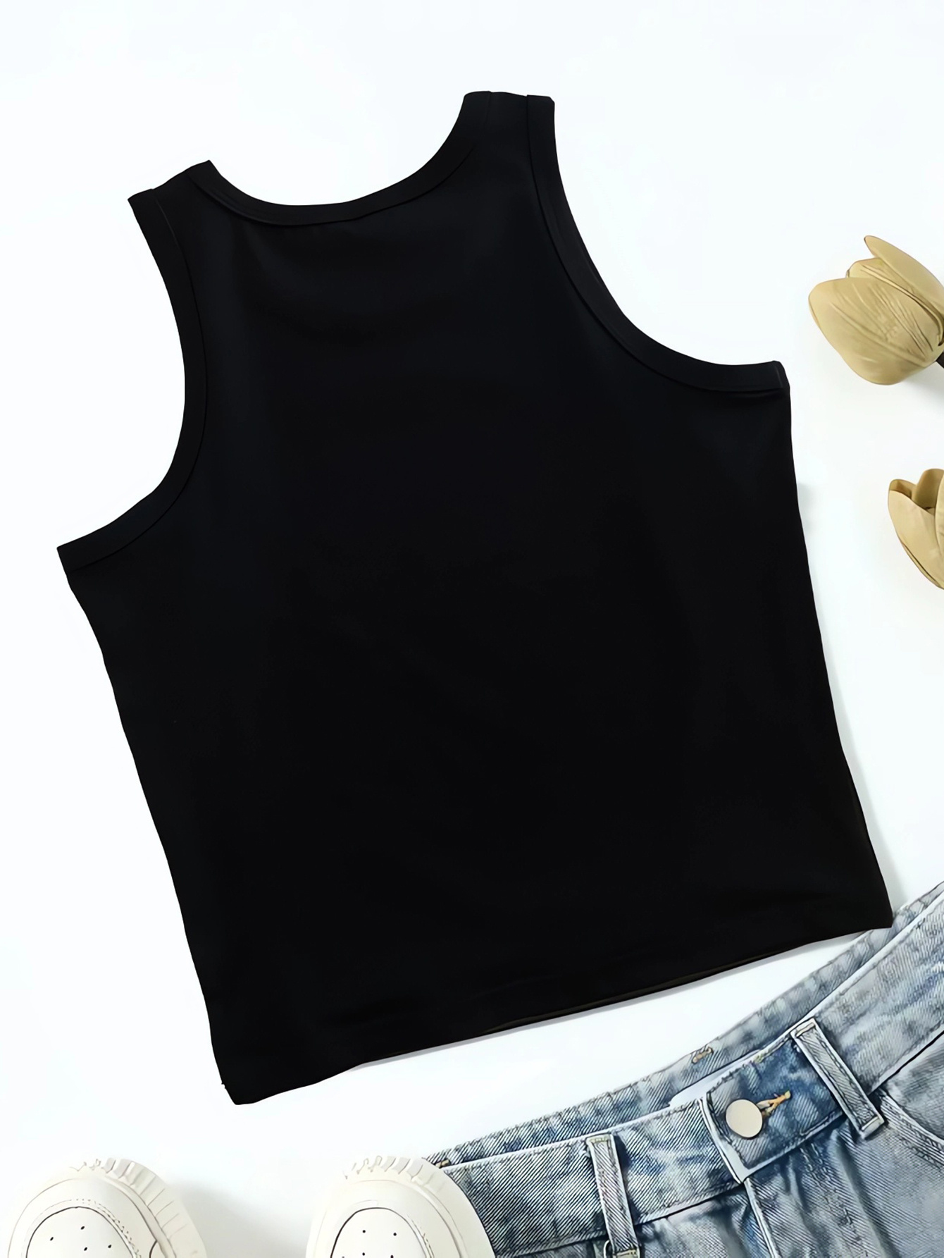 Top pour femme imprimé style Y tendance, gilet court polyvalent pour un usage décontracté à la maison ou en extérieur