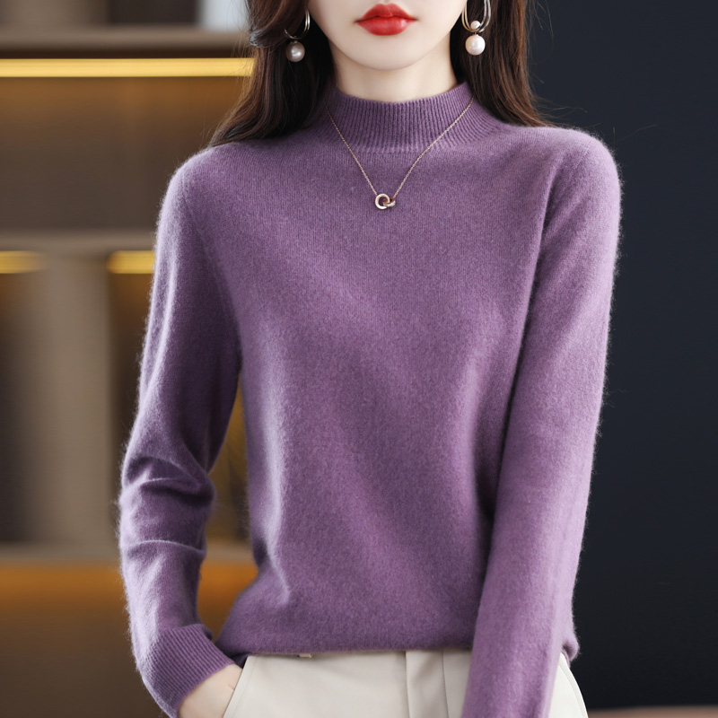 Pull en Cachemire pour Femme, 100% Laine Mérinos, Chaud, Nouvelle Collection Hiver 2024