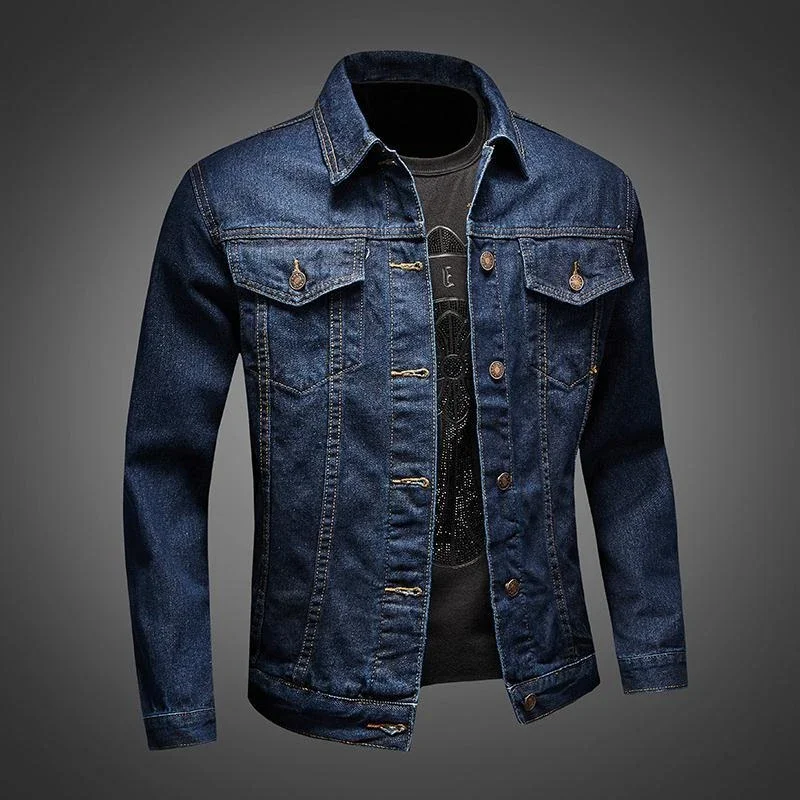 Vestes en jean coupe couvertes pour hommes, manteau en jean bleu, cow-boy vintage, prix bon marché, designer, hiver, automne
