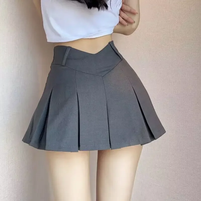 Jupes nouveau Style mode été Sexy rétro taille en V tenues décontractées dames Streetwear femmes filles femmes Mini jupes courtes plissées