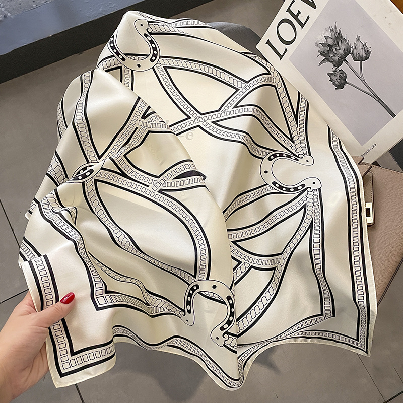 InjSquare-Écharpe Naturelle pour Femme, Bandana de Haute Qualité, Châle Circulaire Populaire pour la raq, Sauna, 100%