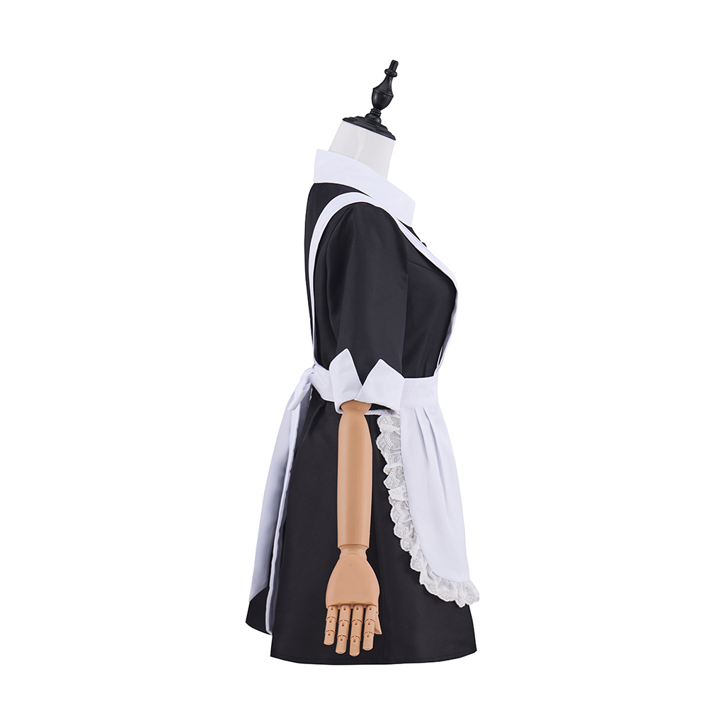 Rocky Horror Picture Show Magenta Cosplay Costume femme de chambre robe noire avec tablier Halloween fête déguisement serveuse Costume tenue