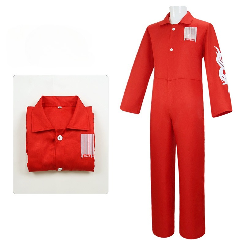 Costume de cosplay Joey, tenue Jordison Fantasia, combinaison de groupe, cosplay noué, combinaison rouge et bleue, costume de carnaval d'Halloween pour hommes