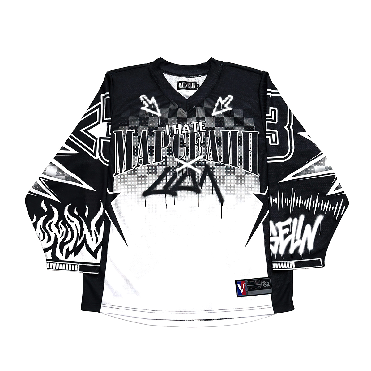 Russie Р®к-Navoз Б Нав eusг Б Jersey Manches Longues T-shirt Hommes Femmes Harajuku Maillot de Baseball Décontracté Hauts Vêtements Classiques Surdimensionnés
