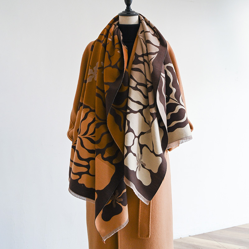Châle en cachemire pour femme, foulard de tête Pashmina, épais et chaud, Poncho, Bandana, nouvelle collection hiver 2024