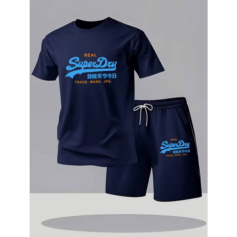 Ensembles Homme Été 2026 – Tenue Décontractée T-shirt + Short Deux Pièces Grande Taille Respirante à Manches Courtes pour Homme – Ensemble Sportif 2 Pièces