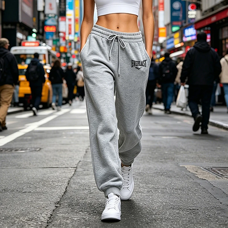 Pantalon de survêtement décontracté pour femme, idéal pour le sport, la gym, le jogging et les activités de plein air, coupe ample, taille élastique, vêtement de sport tendance