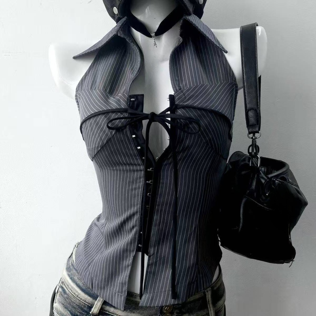 Femmes vêtements été culture hauts 2025 Ropa Mujer licou dos nu gilet ample doux coréen Camis coréen imprimé léopard Sexy réservoirs