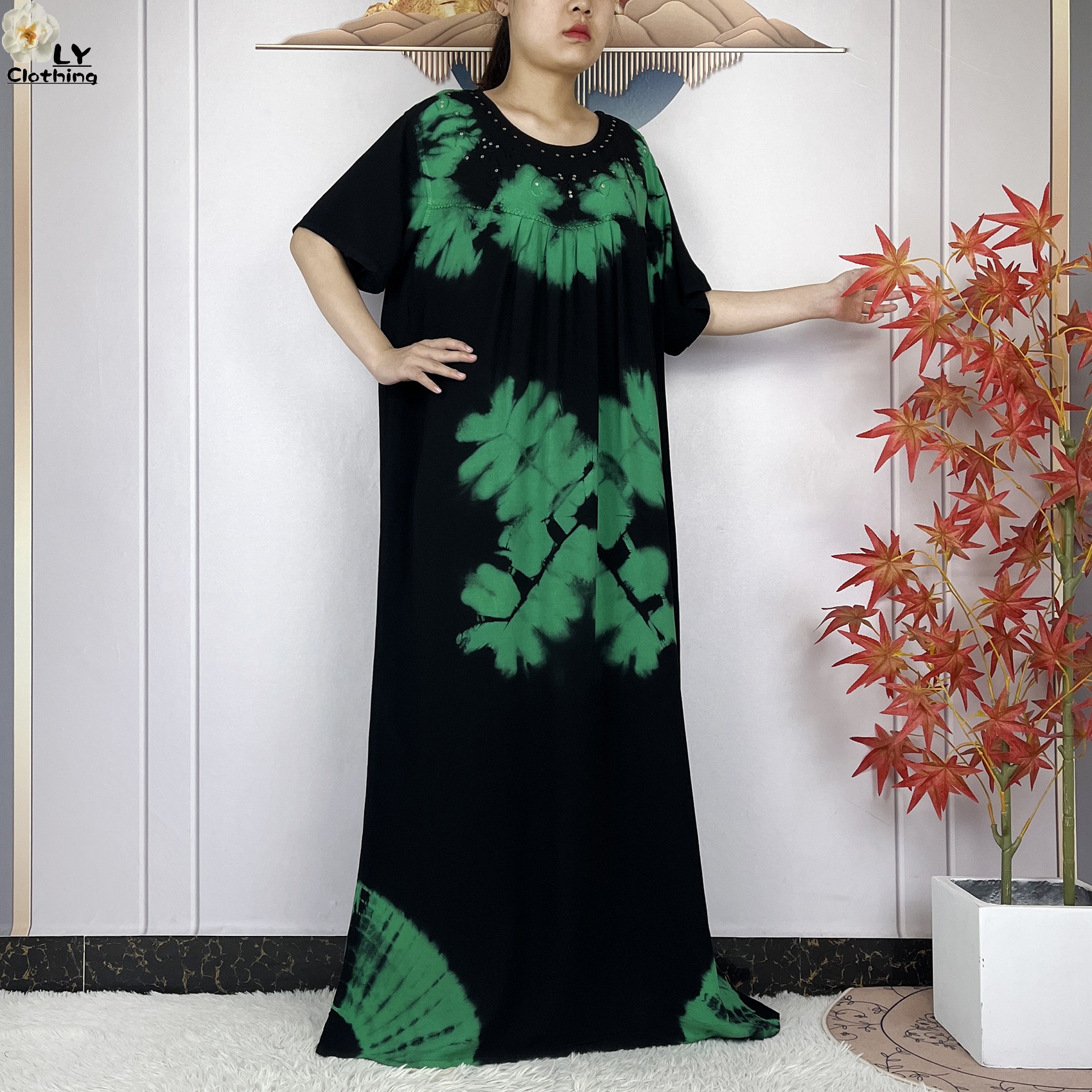 Robe musulmane en coton imprimé floral pour femmes, robes de soirée décontractées, vêtements Abaya africains Maxi, mode de vacances, adt Islam, nouveau