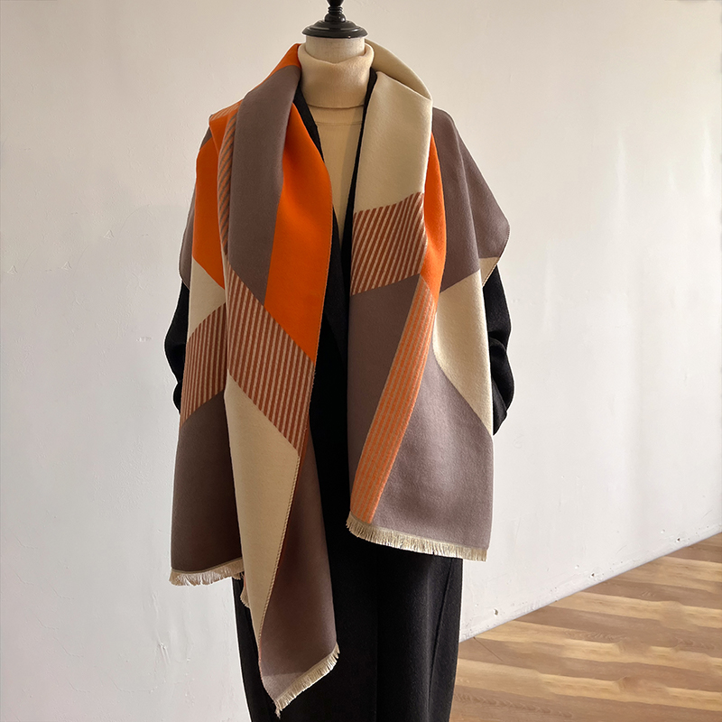 Écharpe en cachemire vintage polyvalente, garder au chaud, épaissie, nouvelle mode, hiver