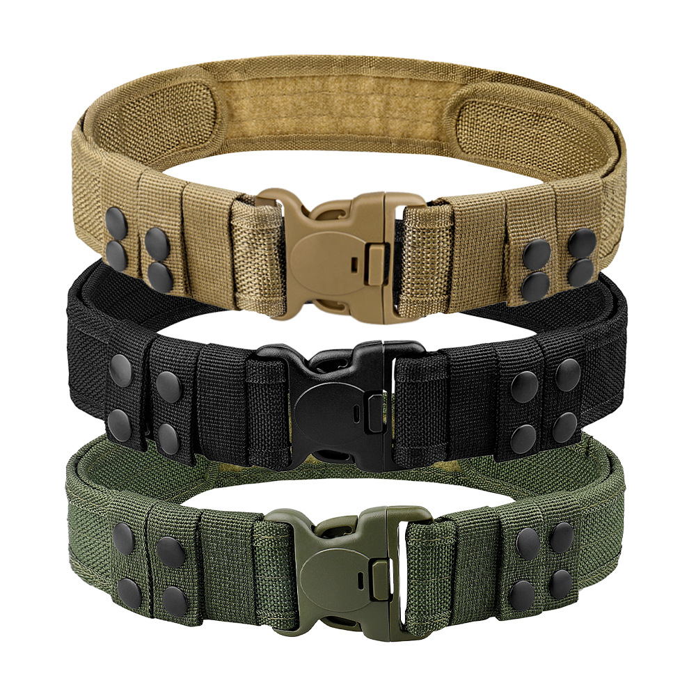 Ceinture en nylon pour hommes, ceinture tactique multifonctionnelle tissée en polyester pour sports de plein air, sangles de taille, parfaite pour les aventures en plein air