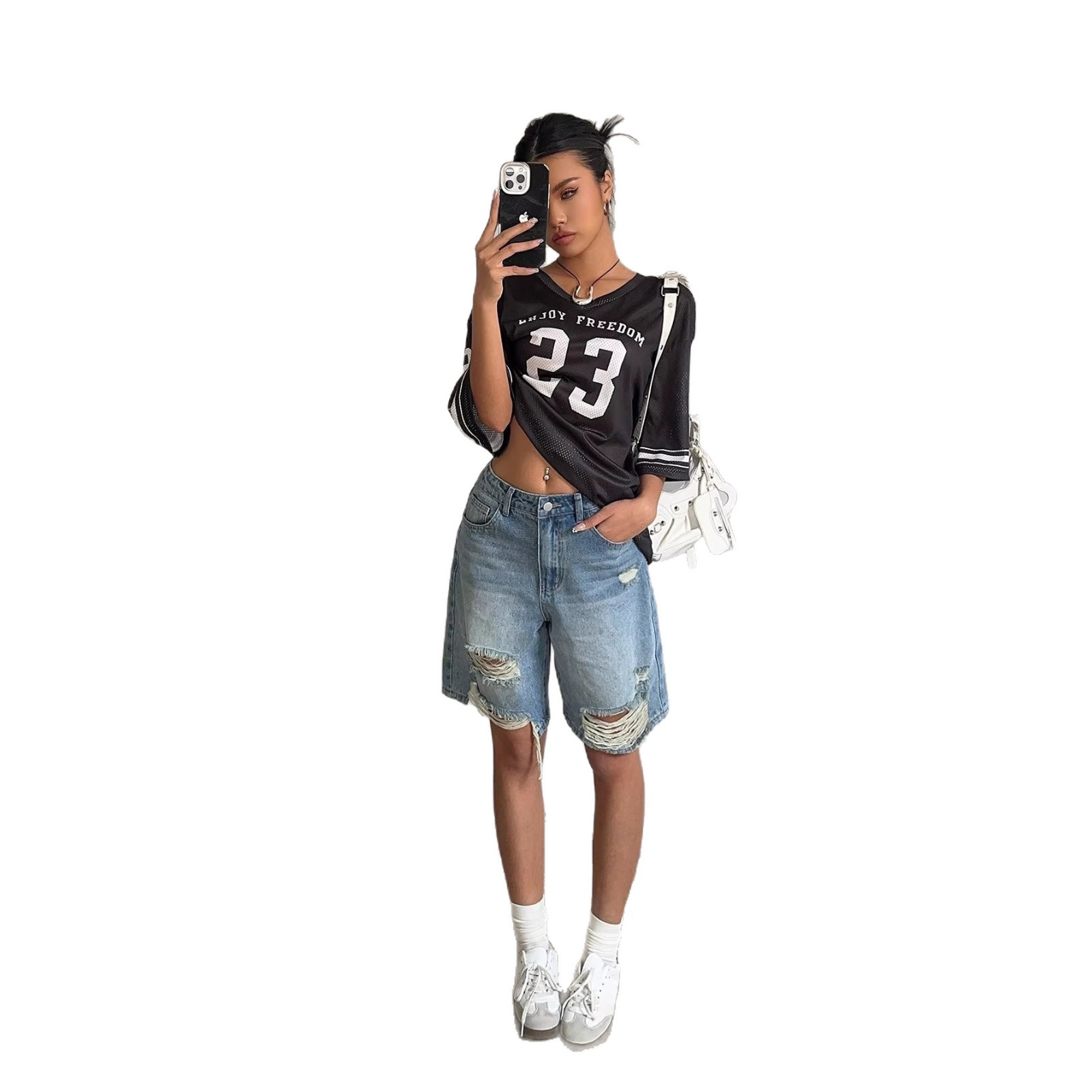 Shorts en jean tendance pour femme 2026 – Décontracté, taille haute, coupe ample, style Y2K