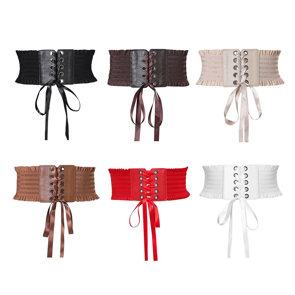 Ceinture corset large en cuir PU pour femme, ceinture extensible, sangle décorative bricolage, vêtements de corps en saillie pour femme, dame, fille, patients, mode